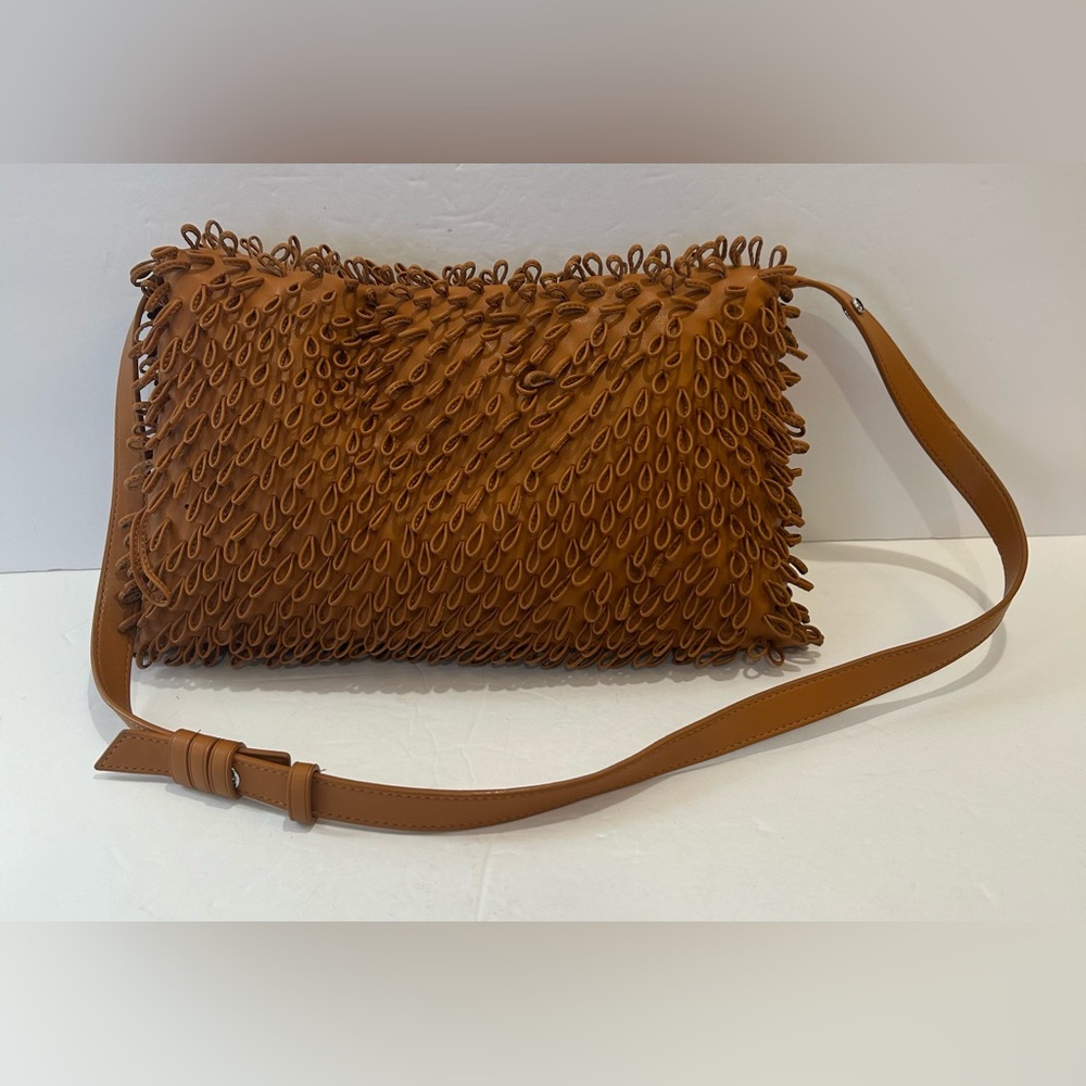 Brown Simon Miller Mini Puffin Loop Textured Women's Bag Faux Leather